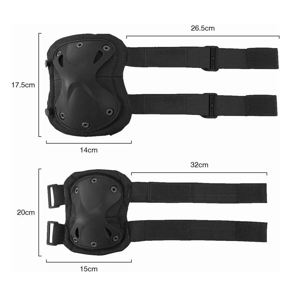 Kit Rodilleras Coderas Tácticas Militar Para Bicicleta Moto