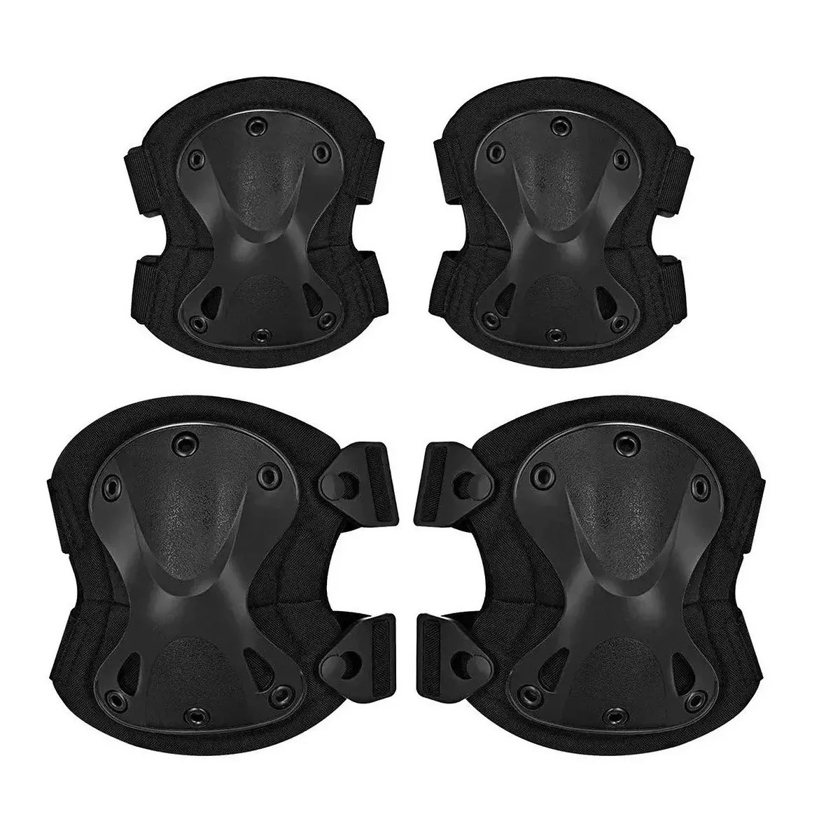 Kit Rodilleras Coderas Tácticas Militar Para Bicicleta Moto