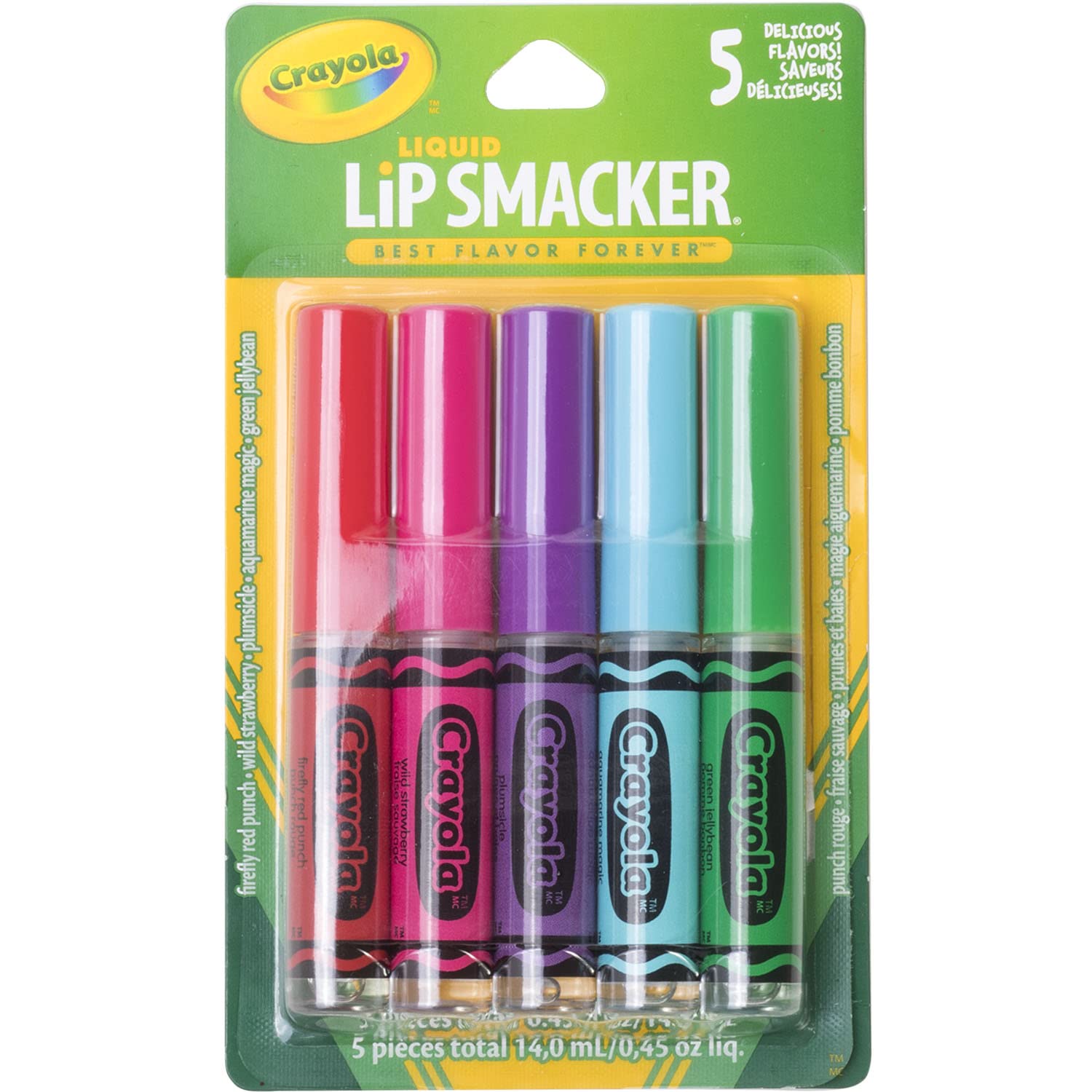 Gloss Labial Líquido Crayola Lip Smacker paquete con 5 Piezas