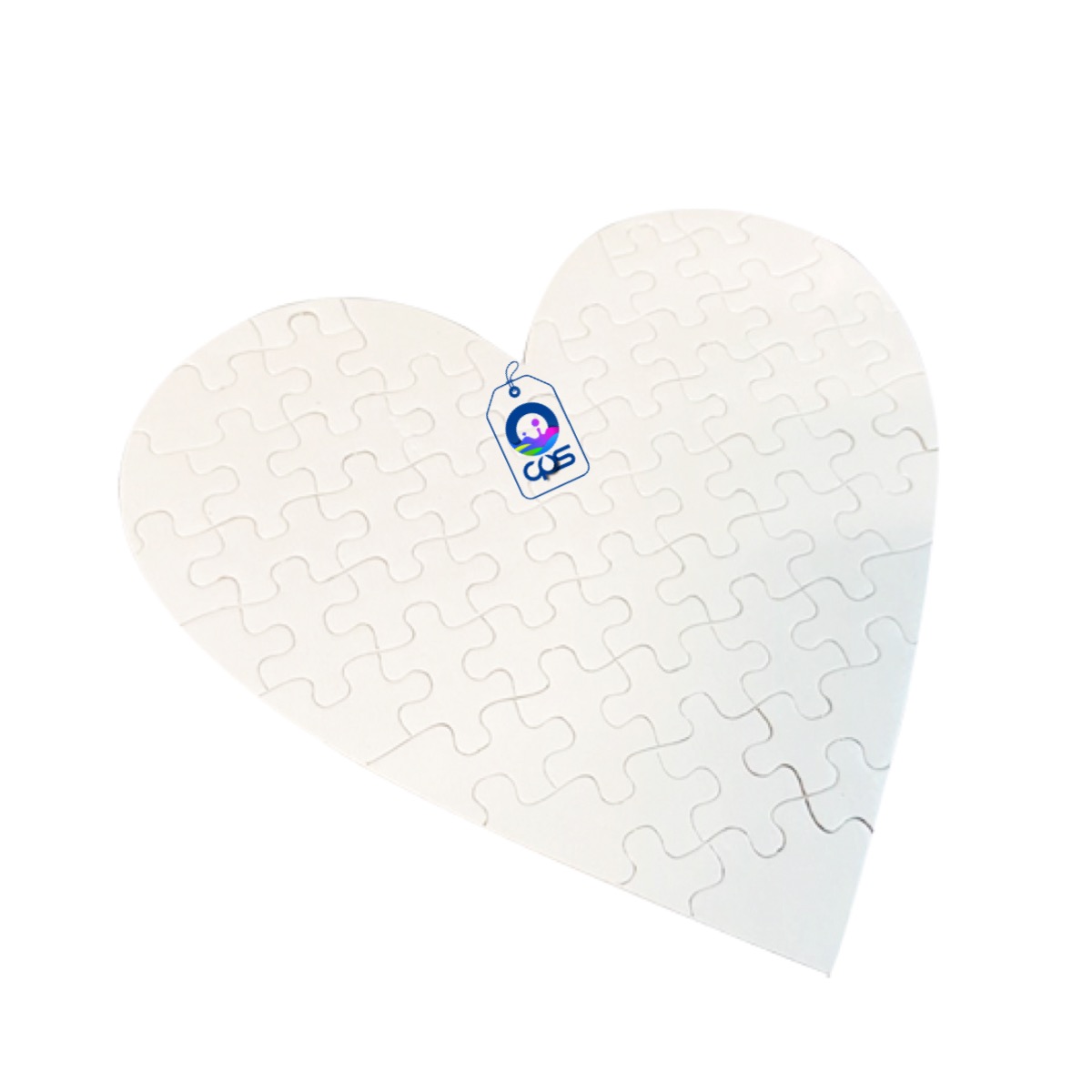 Rompecabezas de cartón en forma de corazón, 20 piezas.