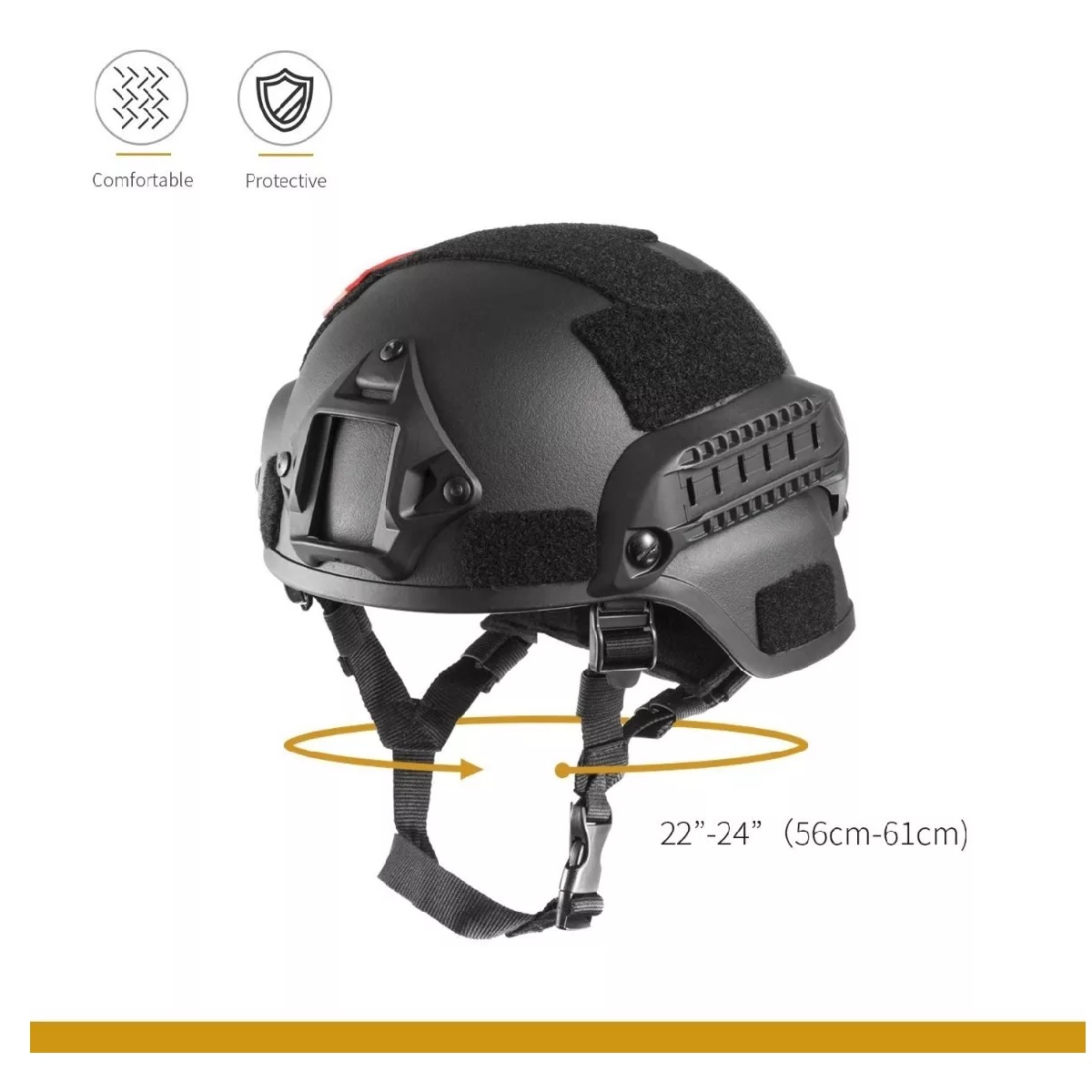 Casco Militar Paintball Táctico Militar-negro