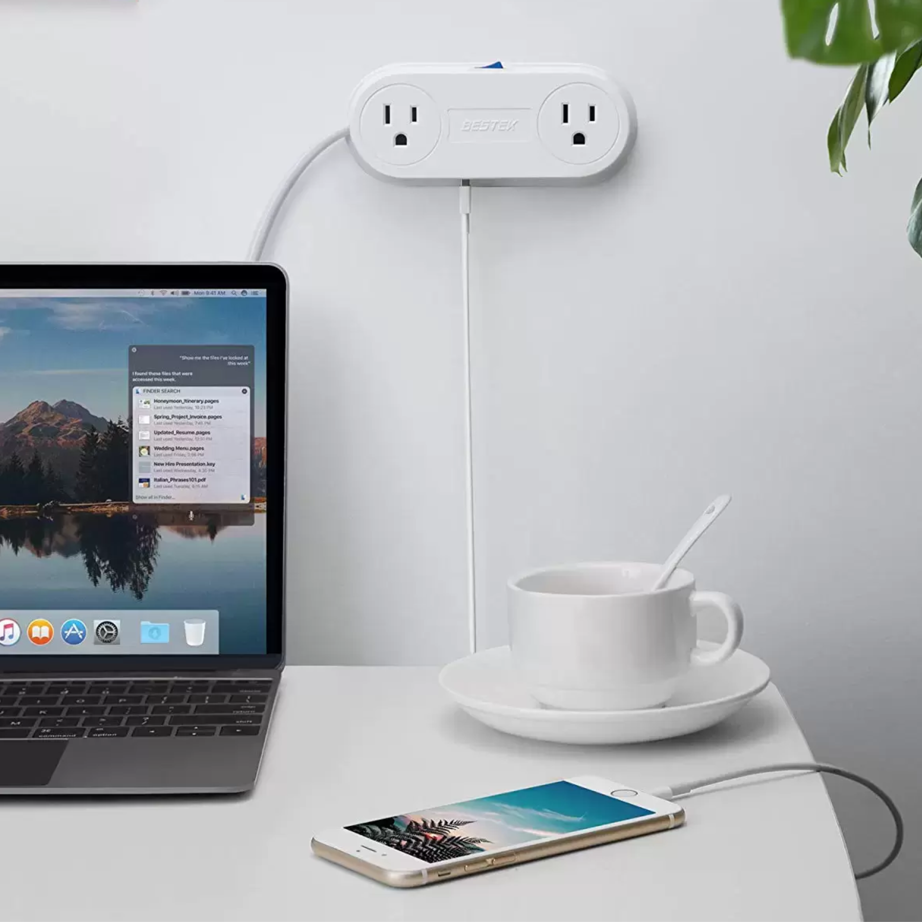 Multicontacto tipo barra, compacto y práctico 1250w bestek