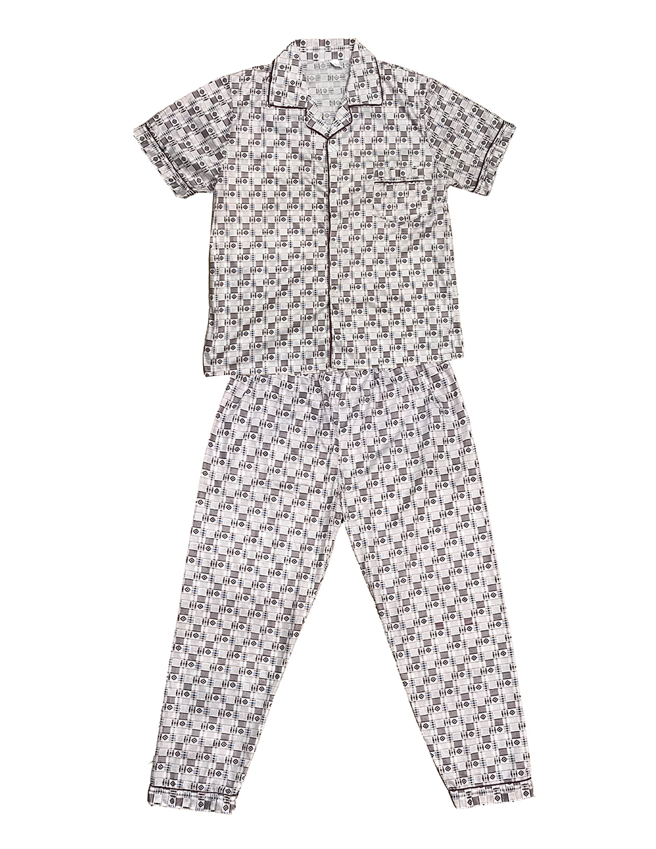 Pijama Franela Hombre Conjunto Camisa Y Pantalón color Tinto