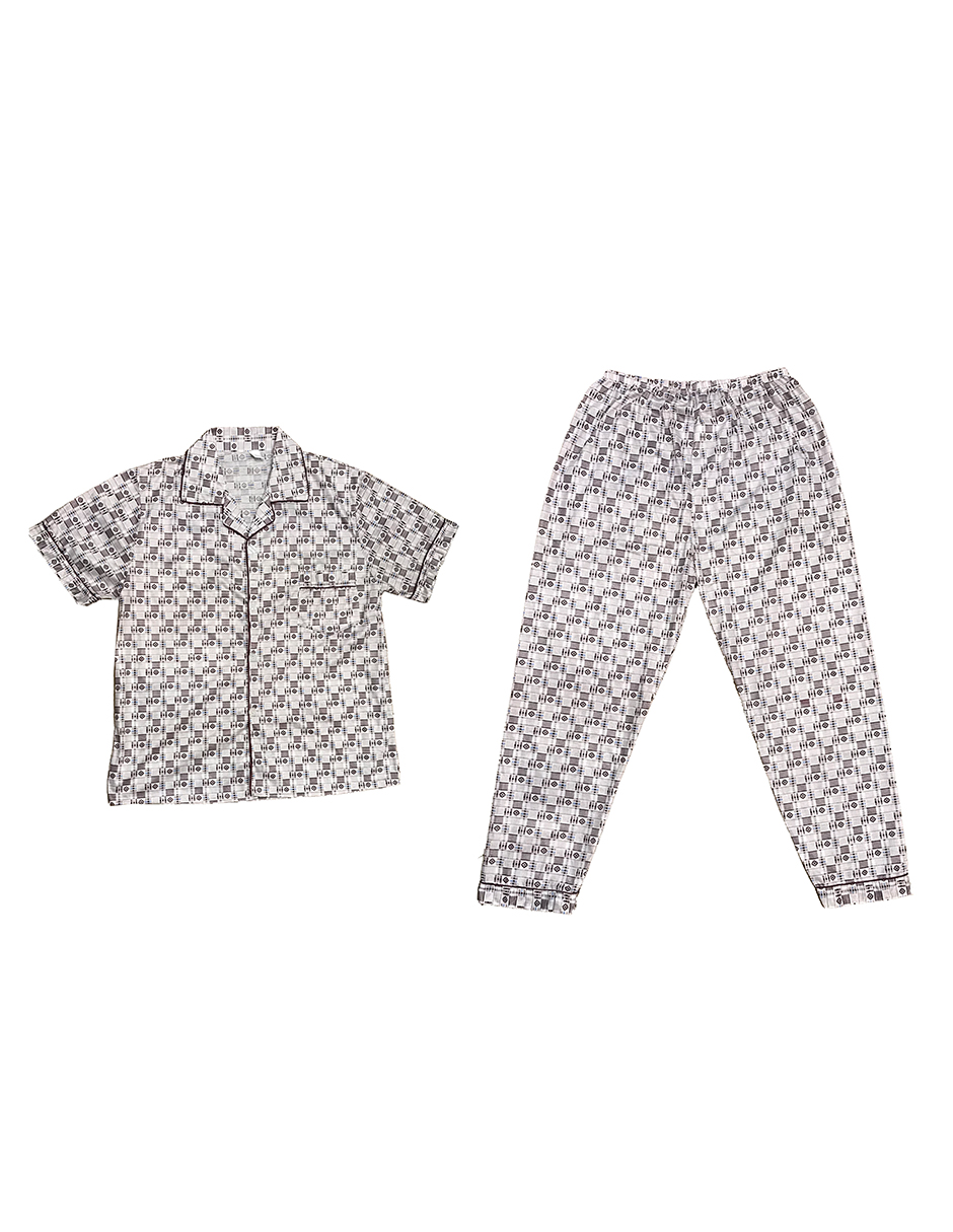 Pijama Franela Hombre Conjunto Camisa Y Pantalón color Tinto