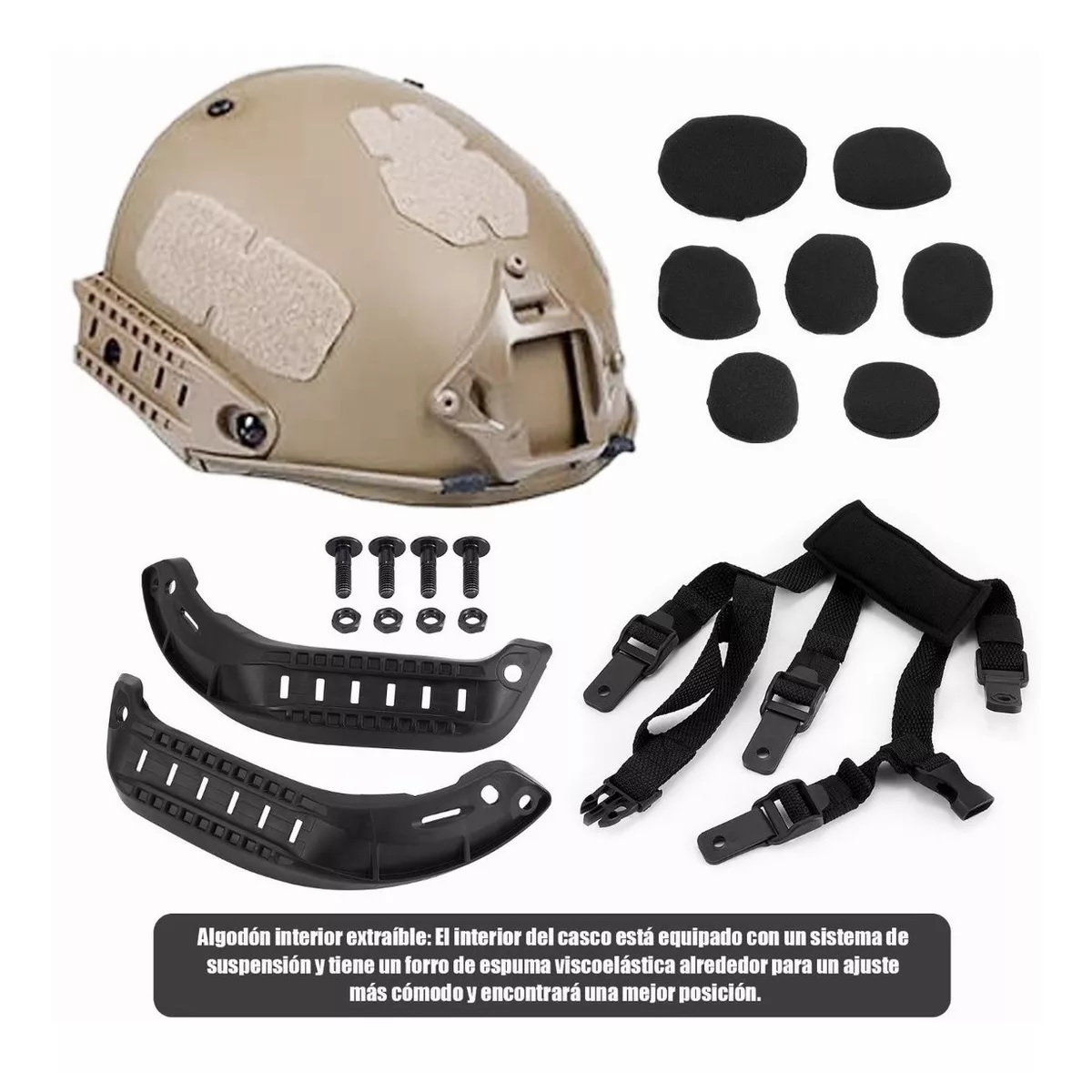 Casco Militar Protección Táctico Gotcha Paintball Airsoft