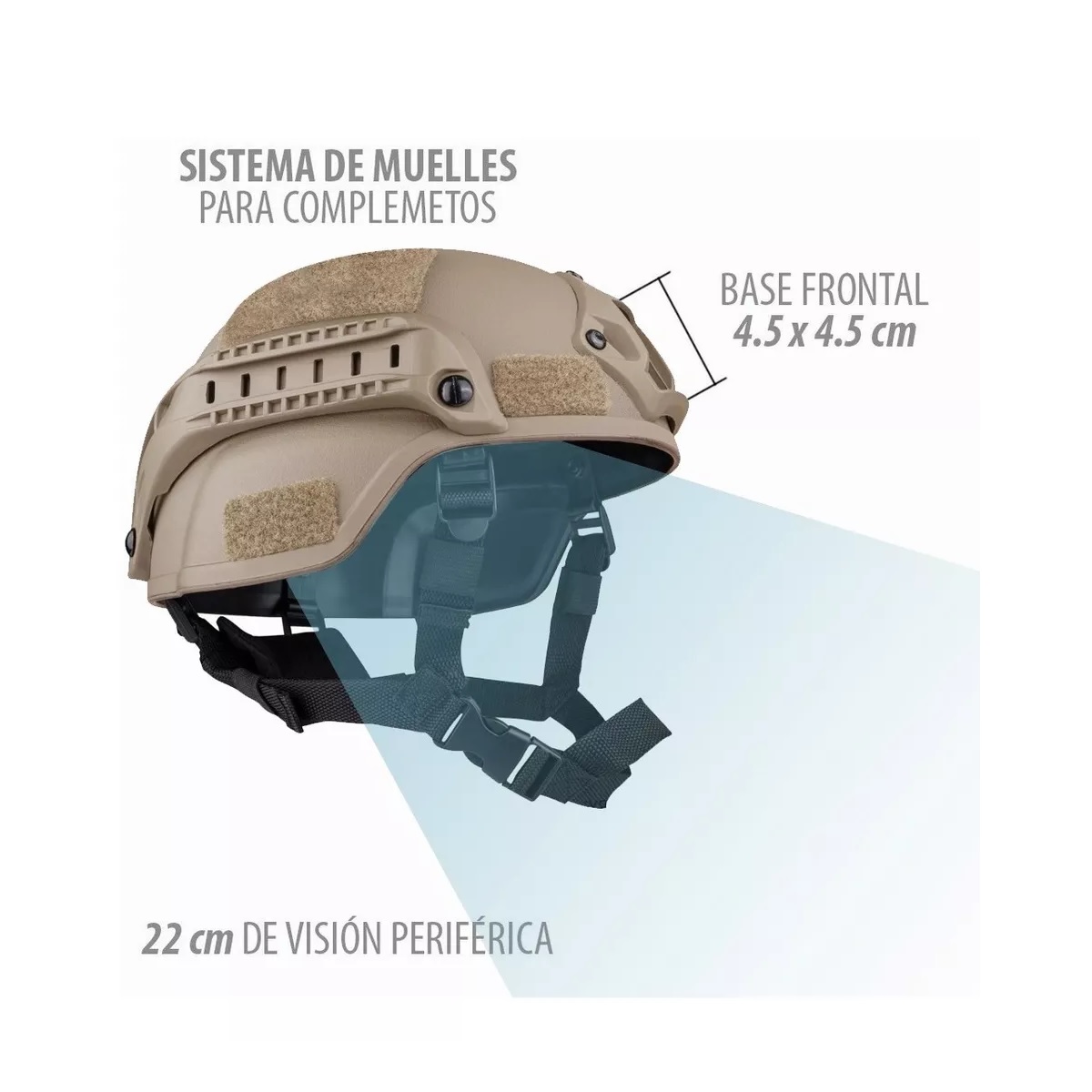 Casco Militar Protección Táctico Gotcha Paintball Airsoft