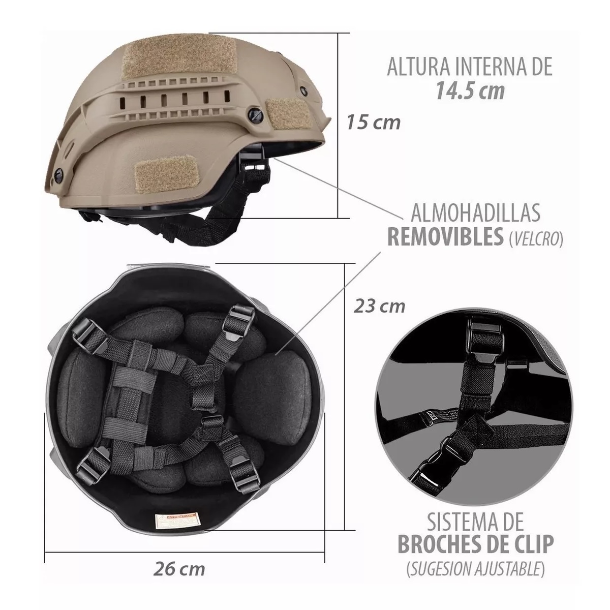 Casco Militar Protección Táctico Gotcha Paintball Airsoft