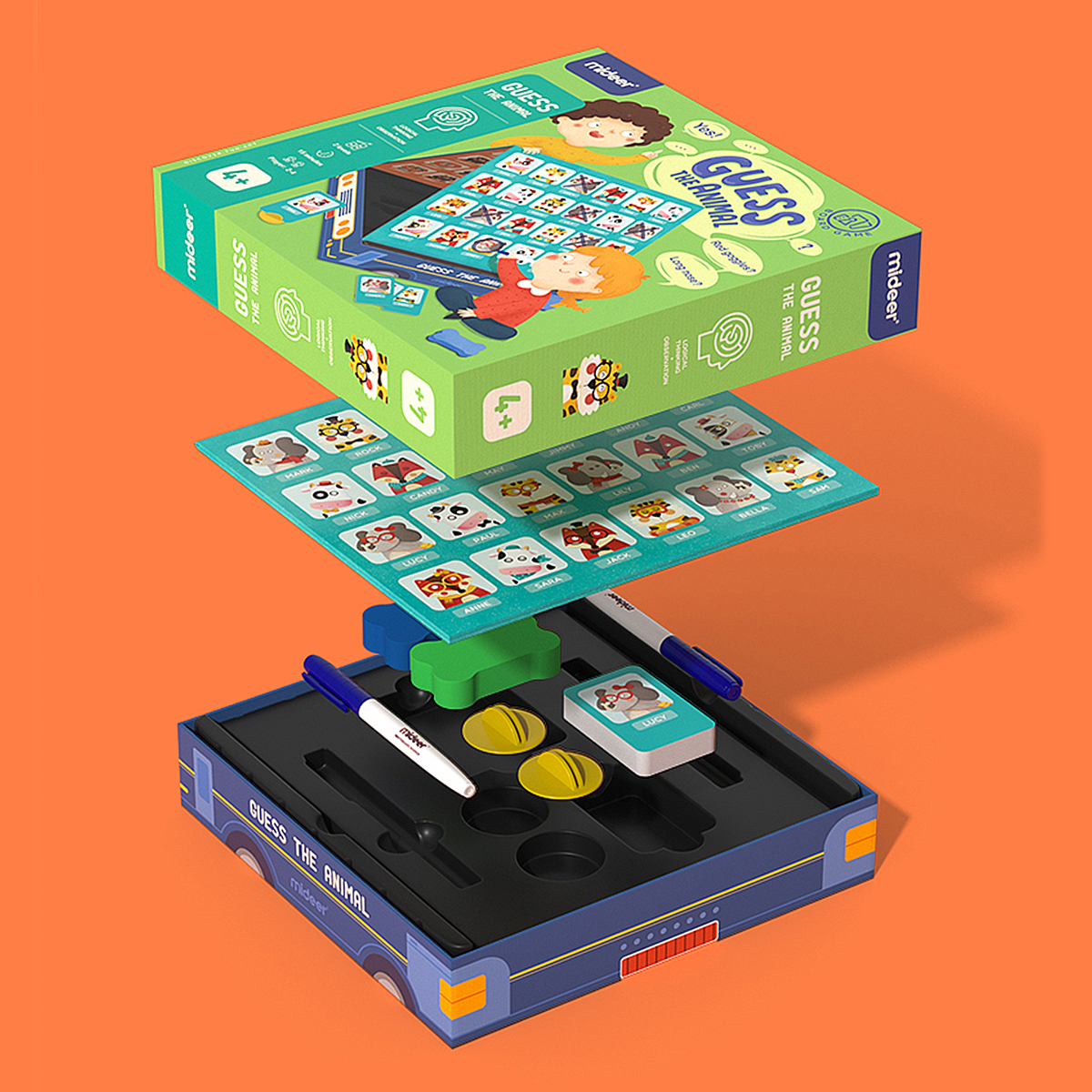 Juego De Mesa Para Niños Adivina El Animal Mideer