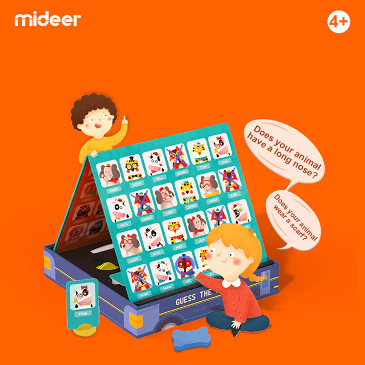 Juego De Mesa Para Niños Adivina El Animal Mideer