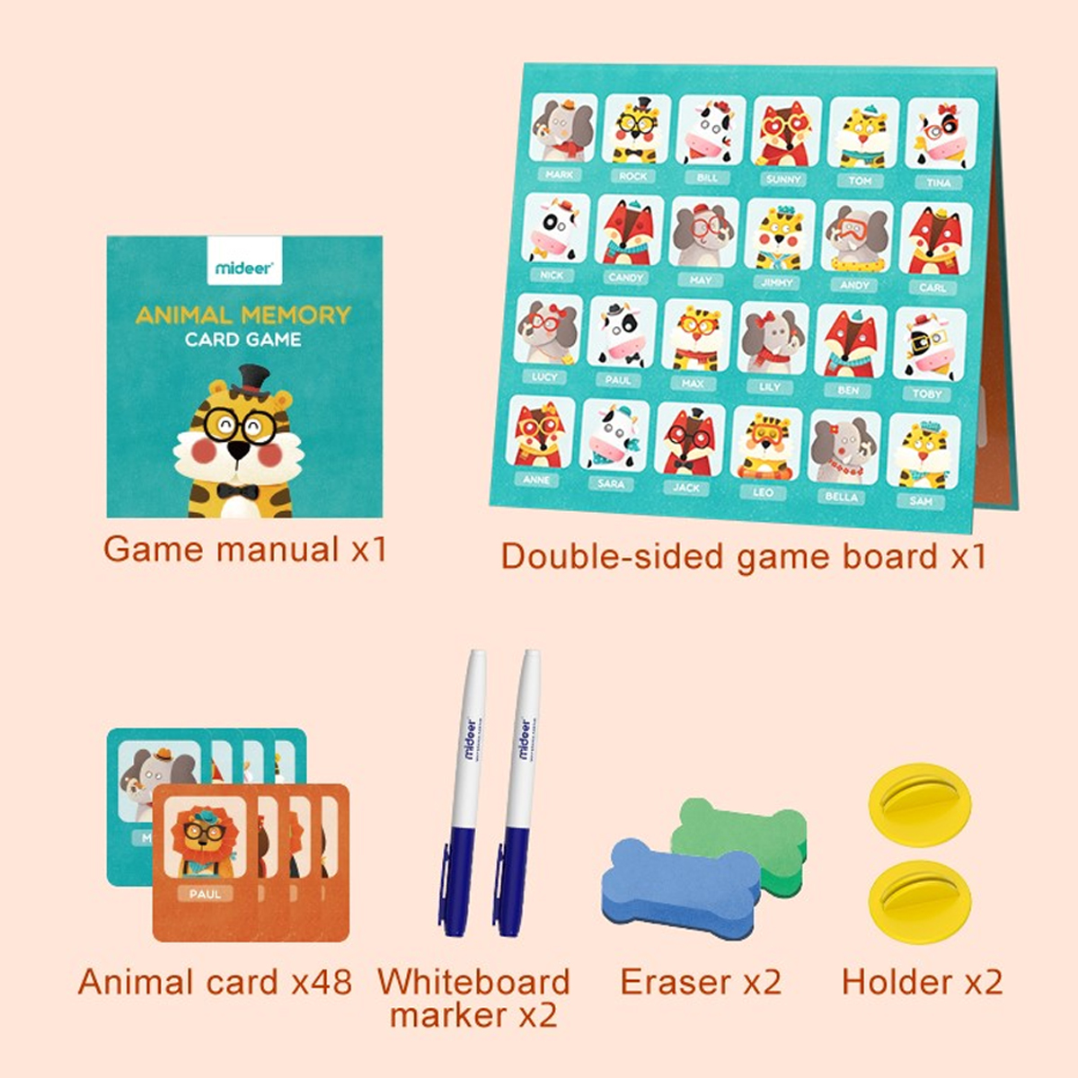 Juego De Mesa Para Niños Adivina El Animal Mideer