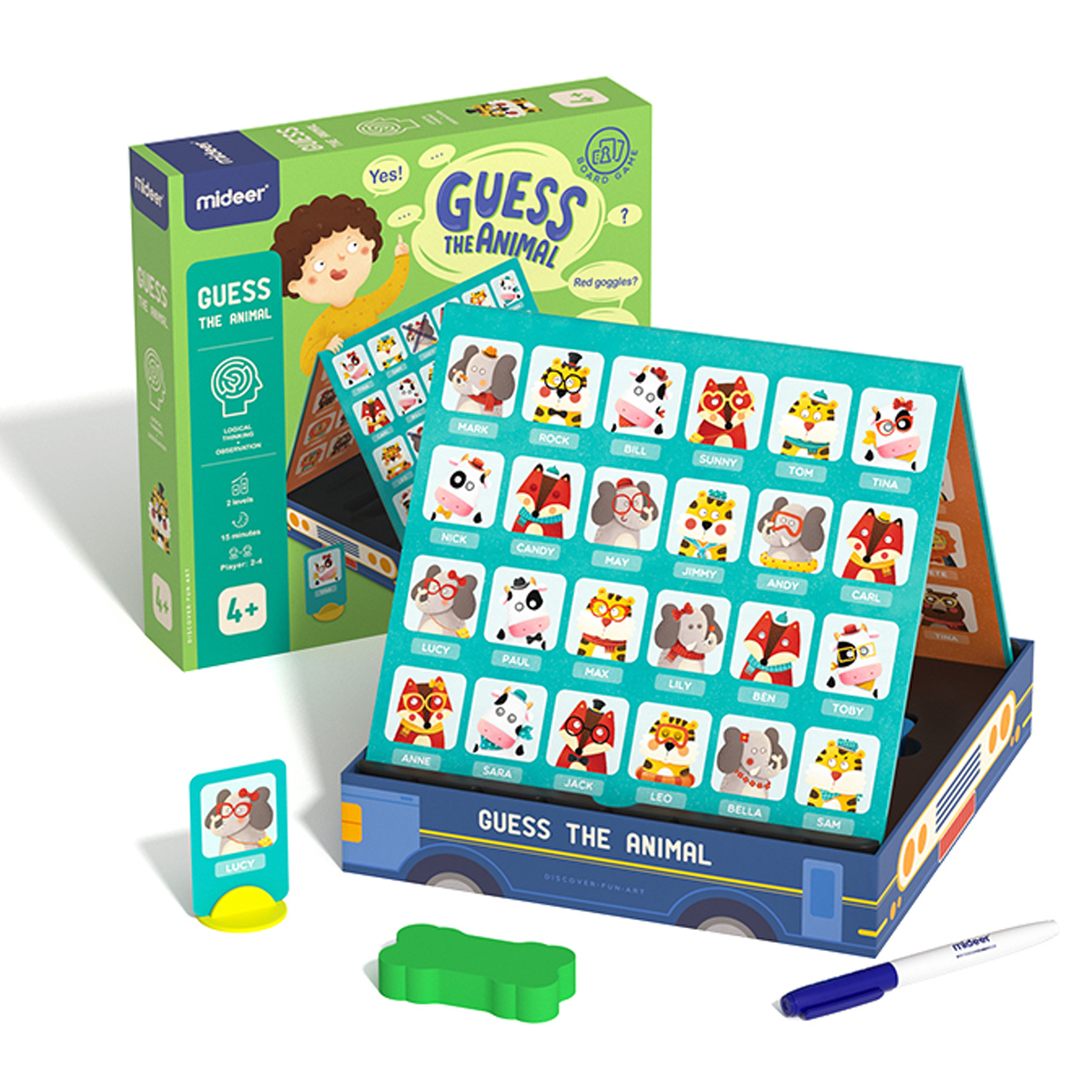 Juego De Mesa Para Niños Adivina El Animal Mideer