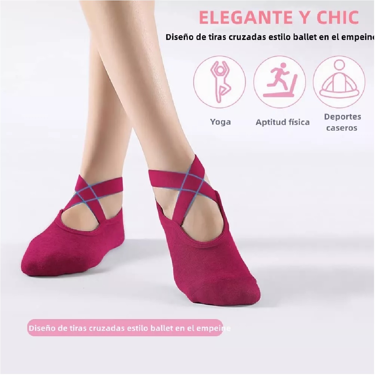 Calcetines De Yoga Antiderrapantes Pilates Danza 2 Pares