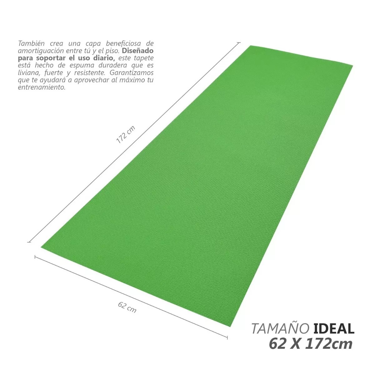 Tapete Portátil Yoga Pilates Fitness Ejercicio Relajación  Verde