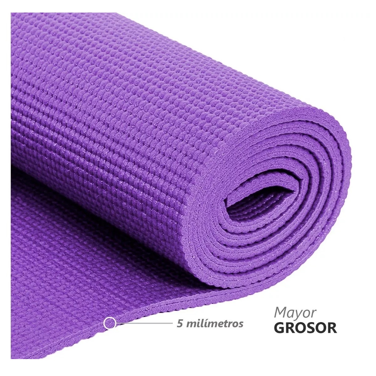 Tapete Portátil Yoga Pilates Fitness Ejercicio Relajación Violeta