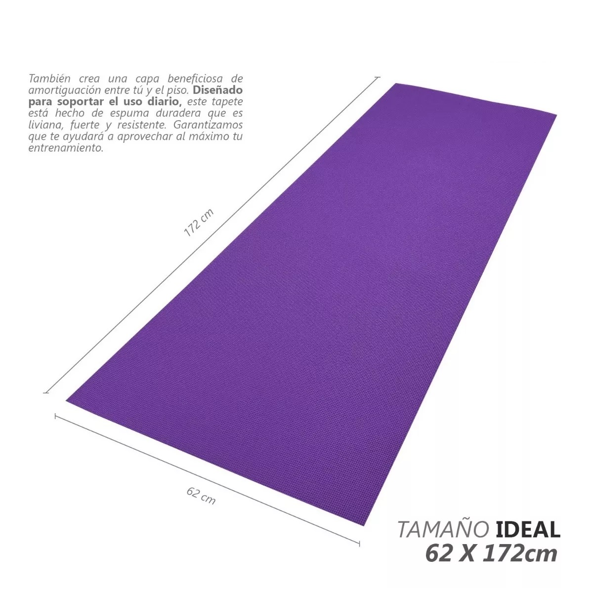 Tapete Portátil Yoga Pilates Fitness Ejercicio Relajación Violeta