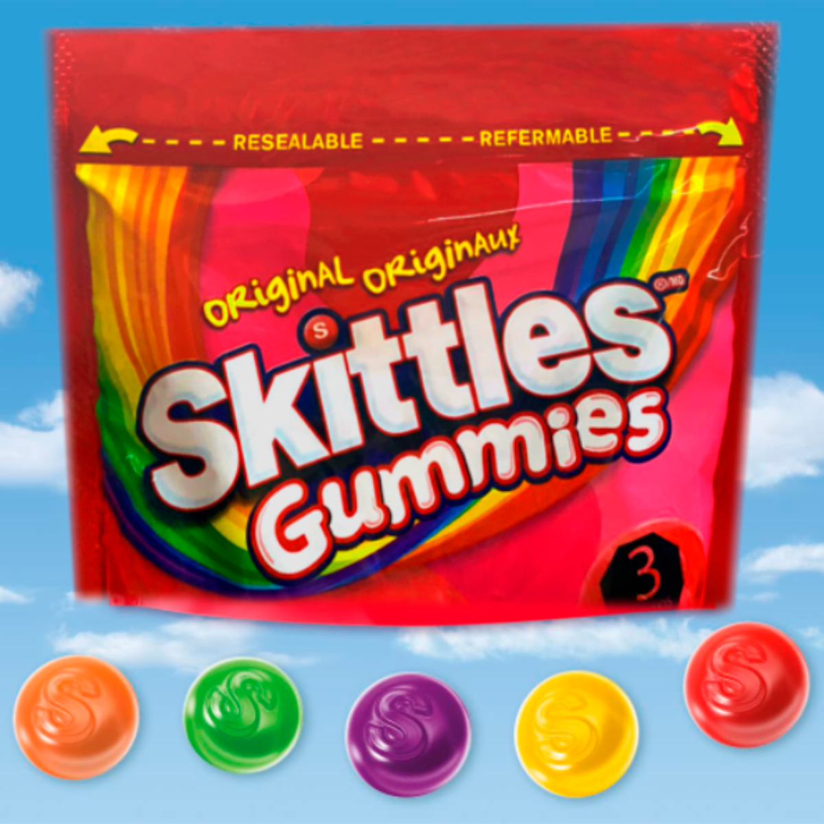 Skittles Gummies Gomitas Diferentes Sabores 280g