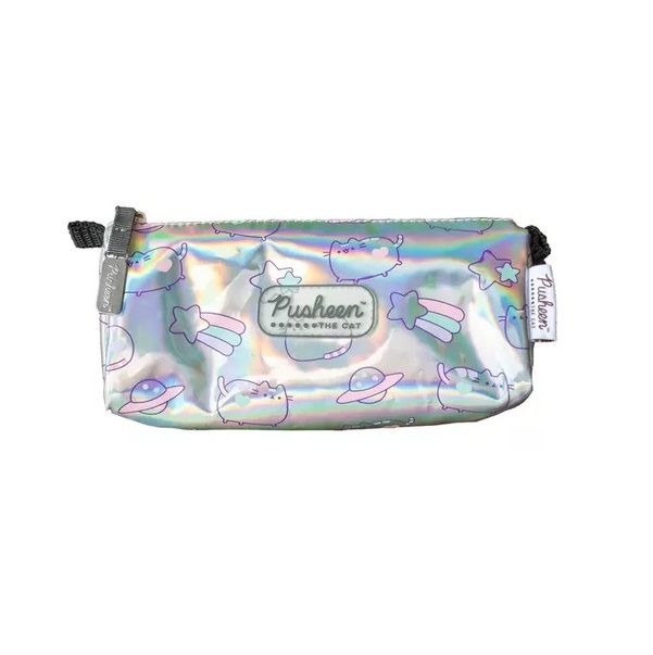 Lapicera Gato Pusheen The Cat Space Silver Holografico