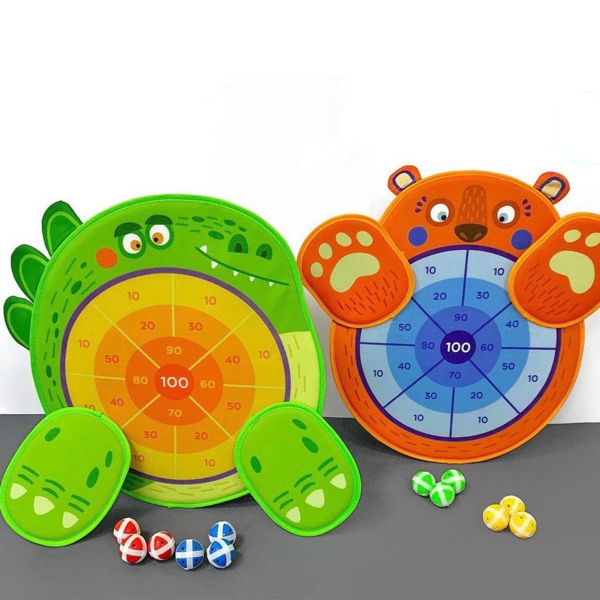 Juego Lanzamiento Dardos Pelotas Velcro Niños Mideer