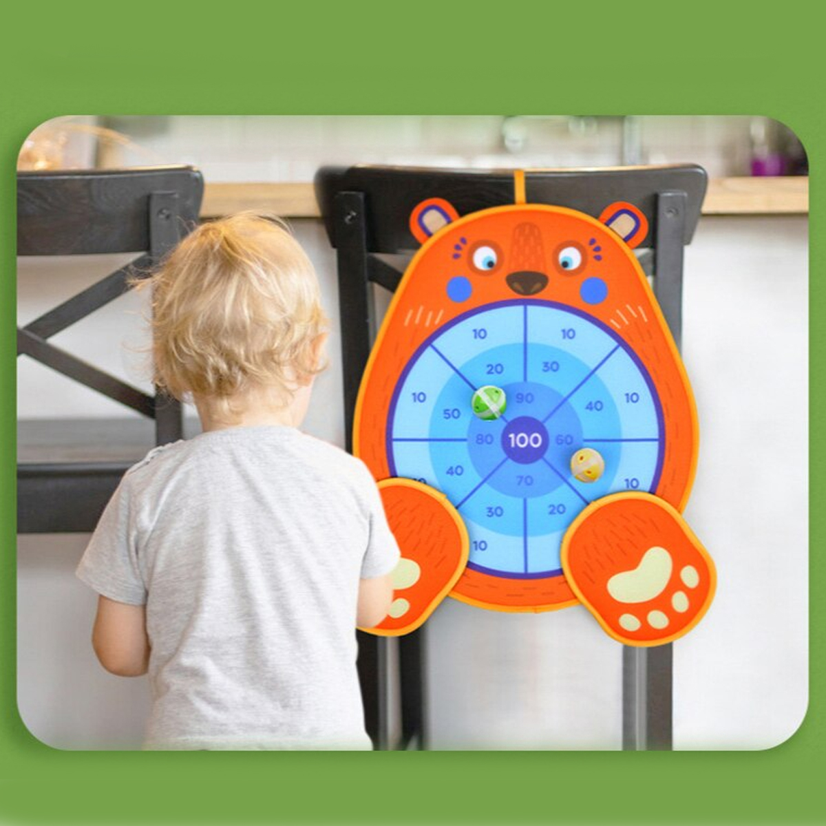 Juego Lanzamiento Dardos Pelotas Velcro Niños Mideer