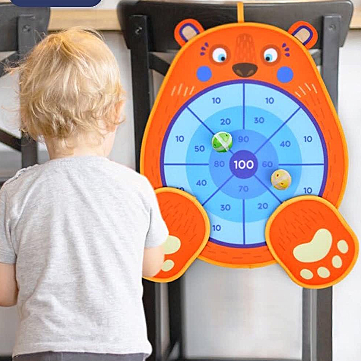 Juego Lanzamiento Dardos Pelotas Velcro Niños Mideer