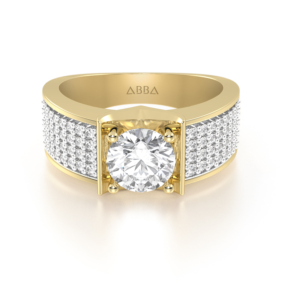 ANILLO DE COMPROMISO ORO 10K AMARILLO CON PIEDRA CAMILA ABBA JOYAS 