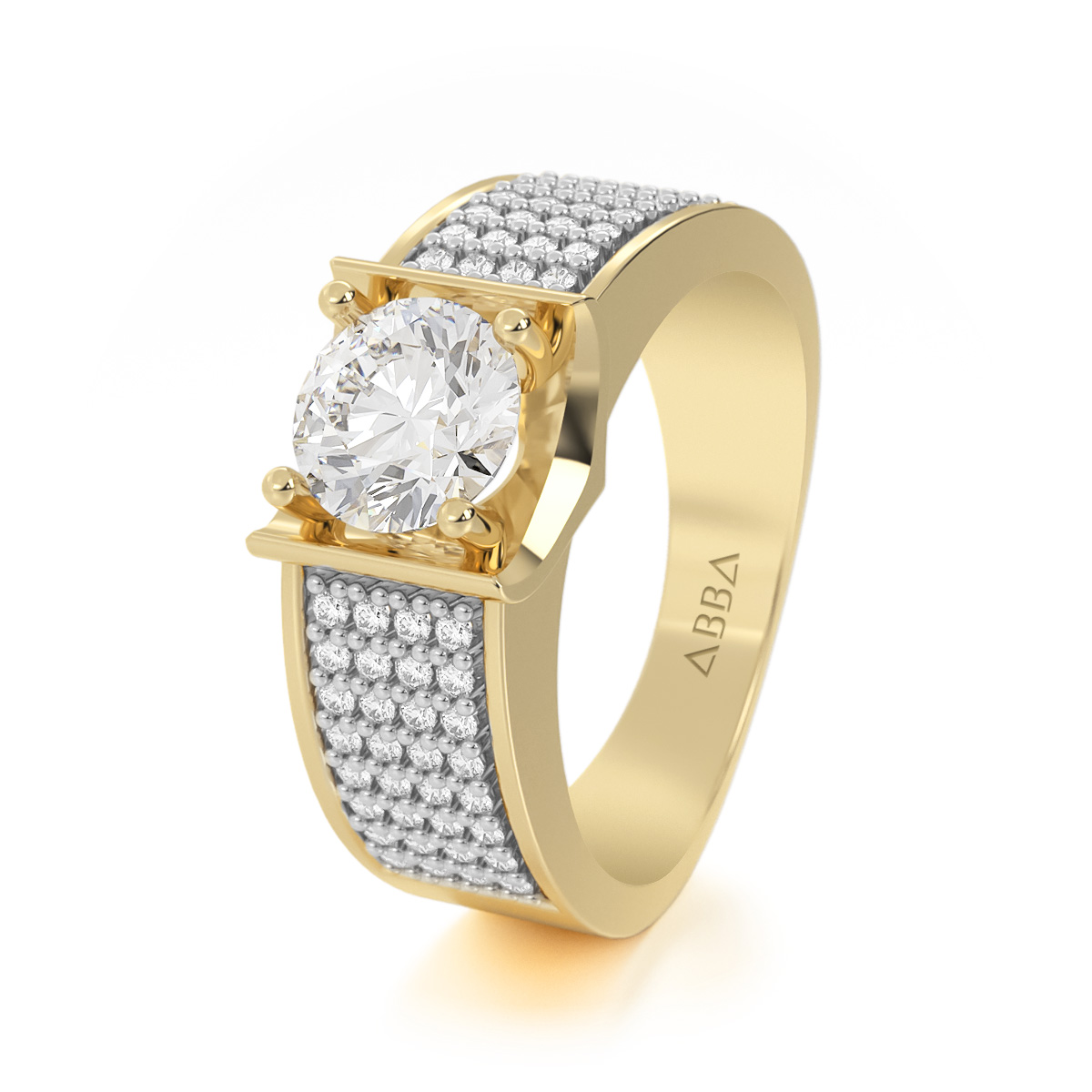 ANILLO DE COMPROMISO ORO 10K AMARILLO CON PIEDRA CAMILA ABBA JOYAS 