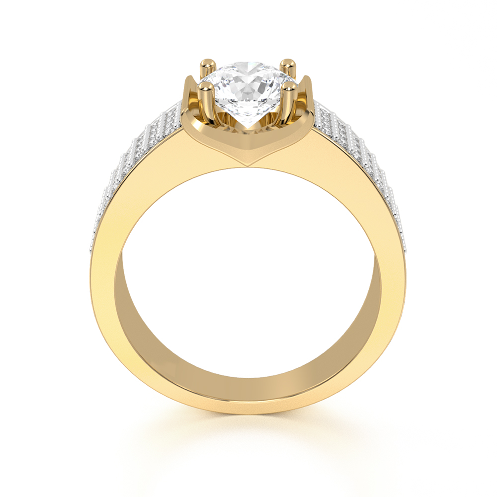 ANILLO DE COMPROMISO ORO 10K AMARILLO CON PIEDRA CAMILA ABBA JOYAS 