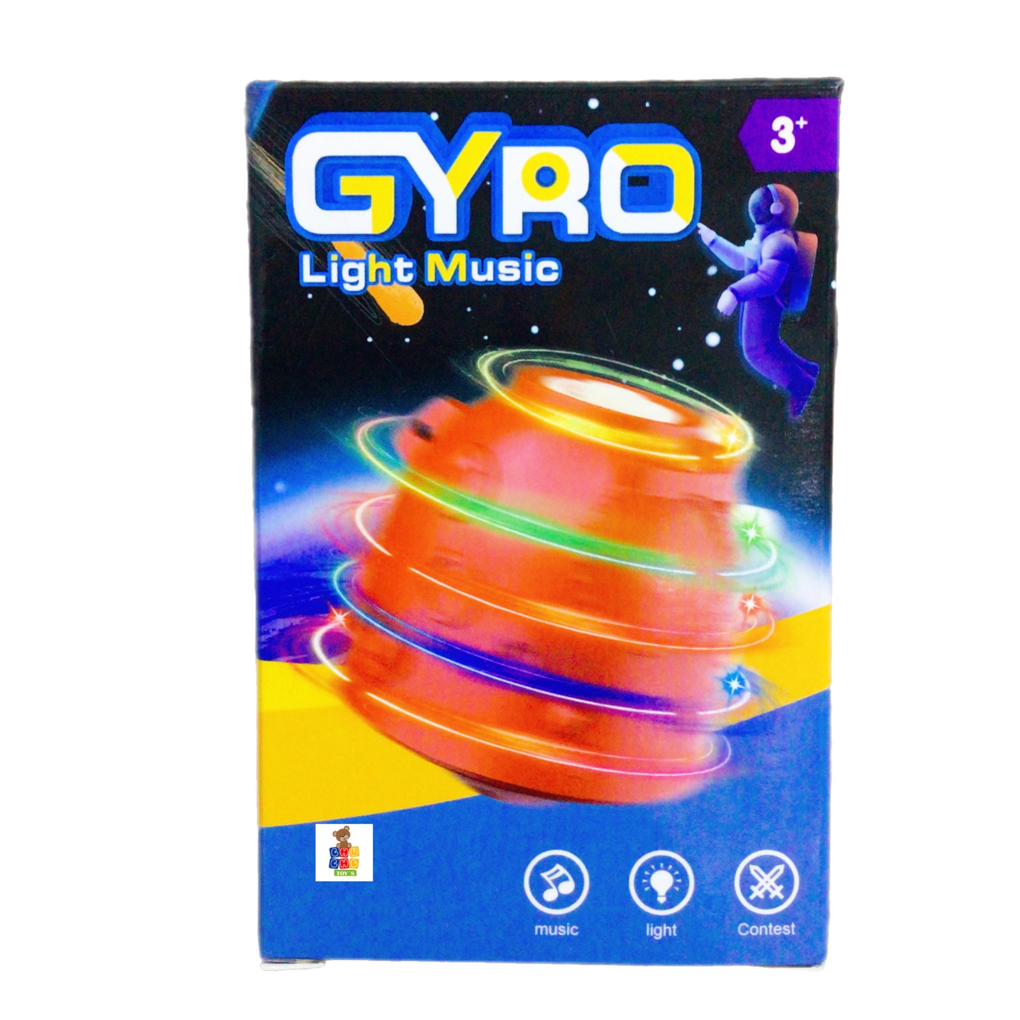 3 Trompo Musical Con Luces Led Y Sonido Juguete Gyro