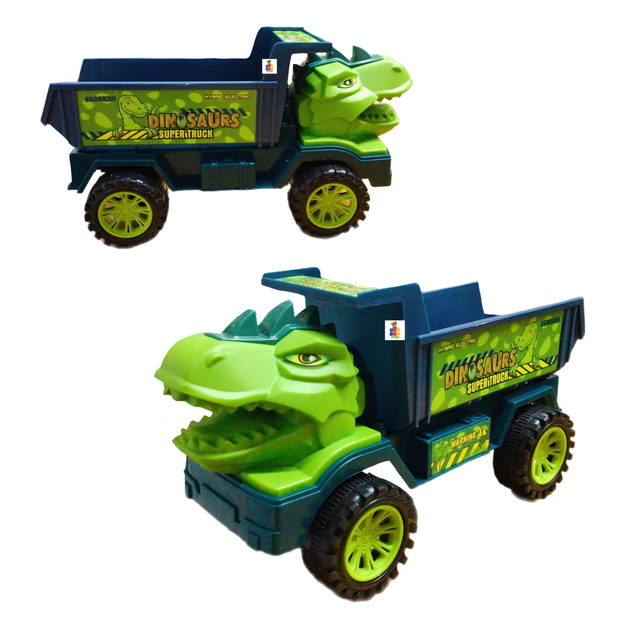 3 Camión Dinosaurio Construcción Carro De Fricción Juguete