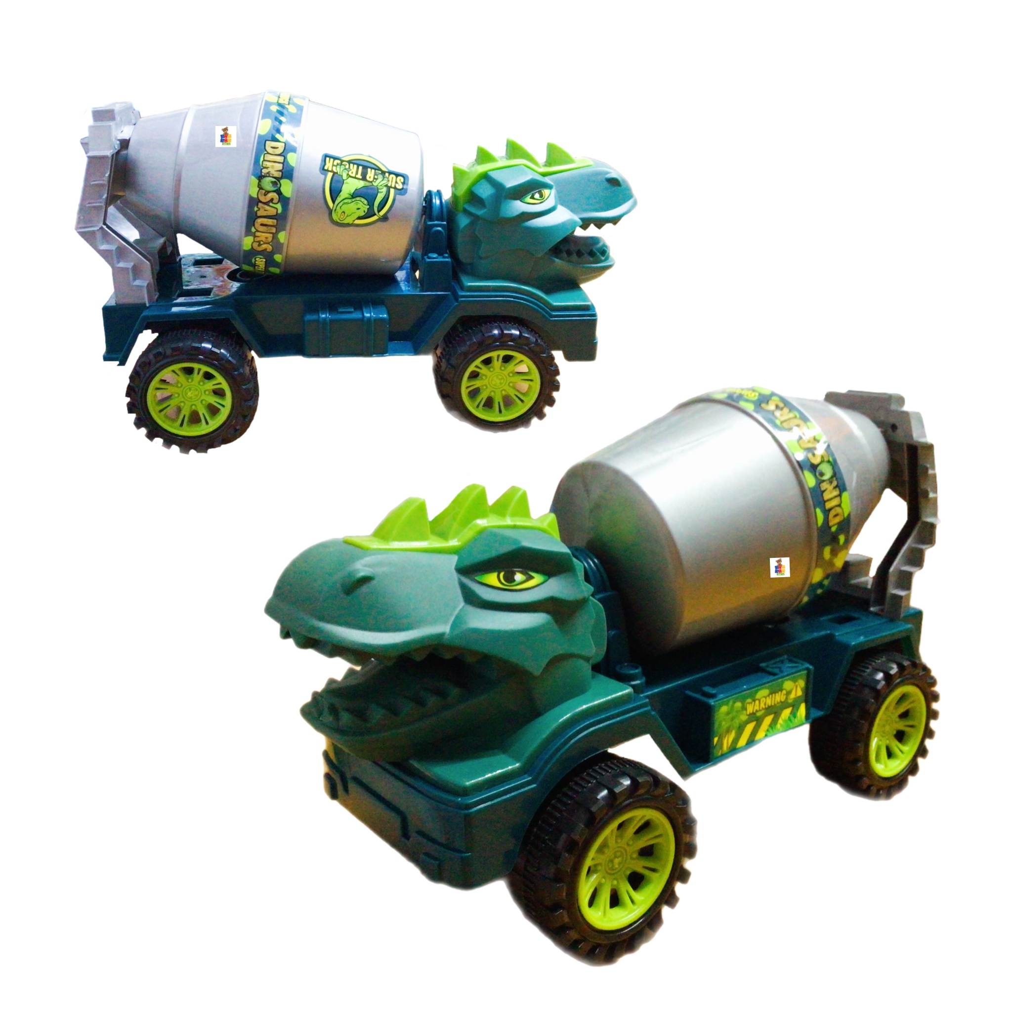 3 Camión Dinosaurio Construcción Carro De Fricción Juguete