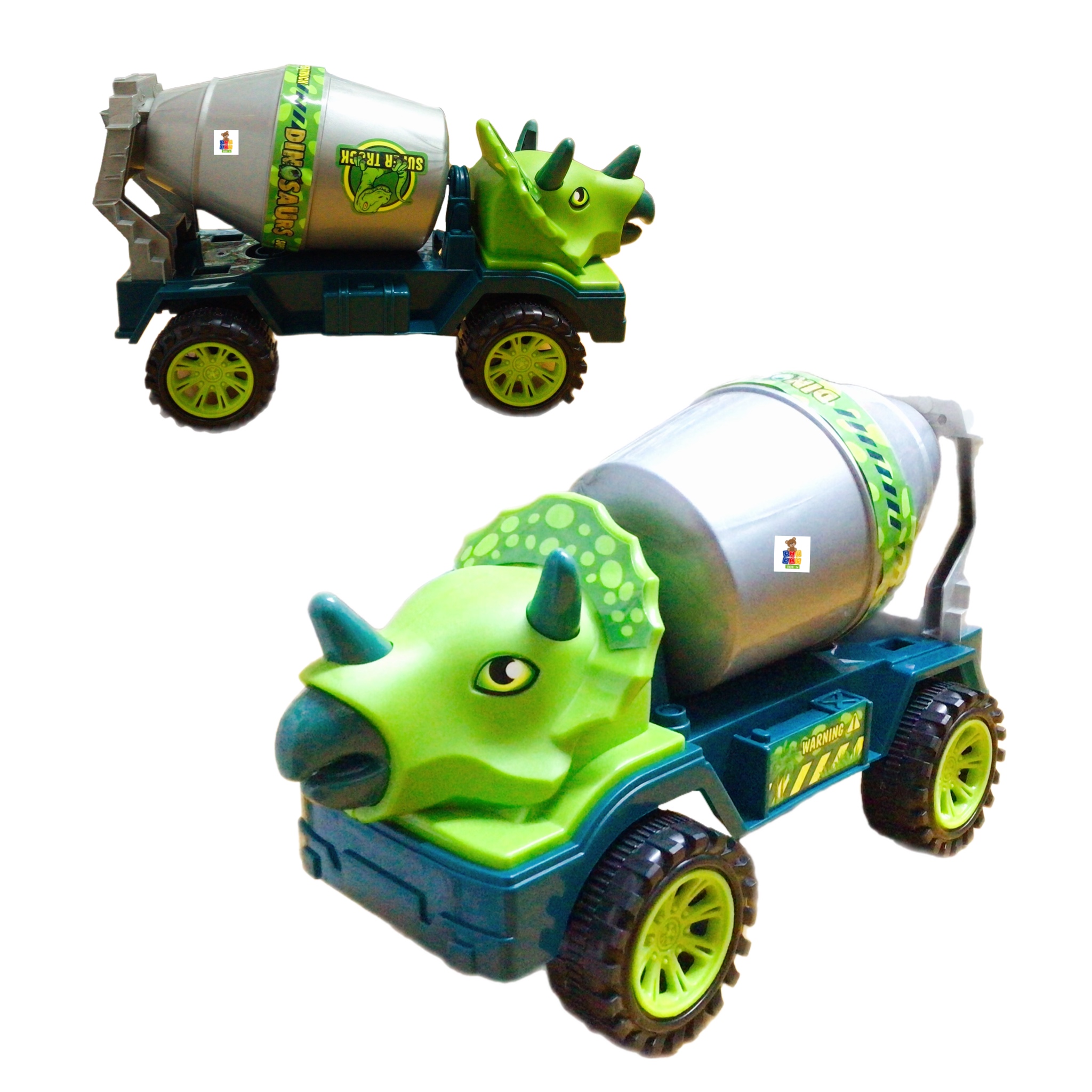 3 Camión Dinosaurio Construcción Carro De Fricción Juguete