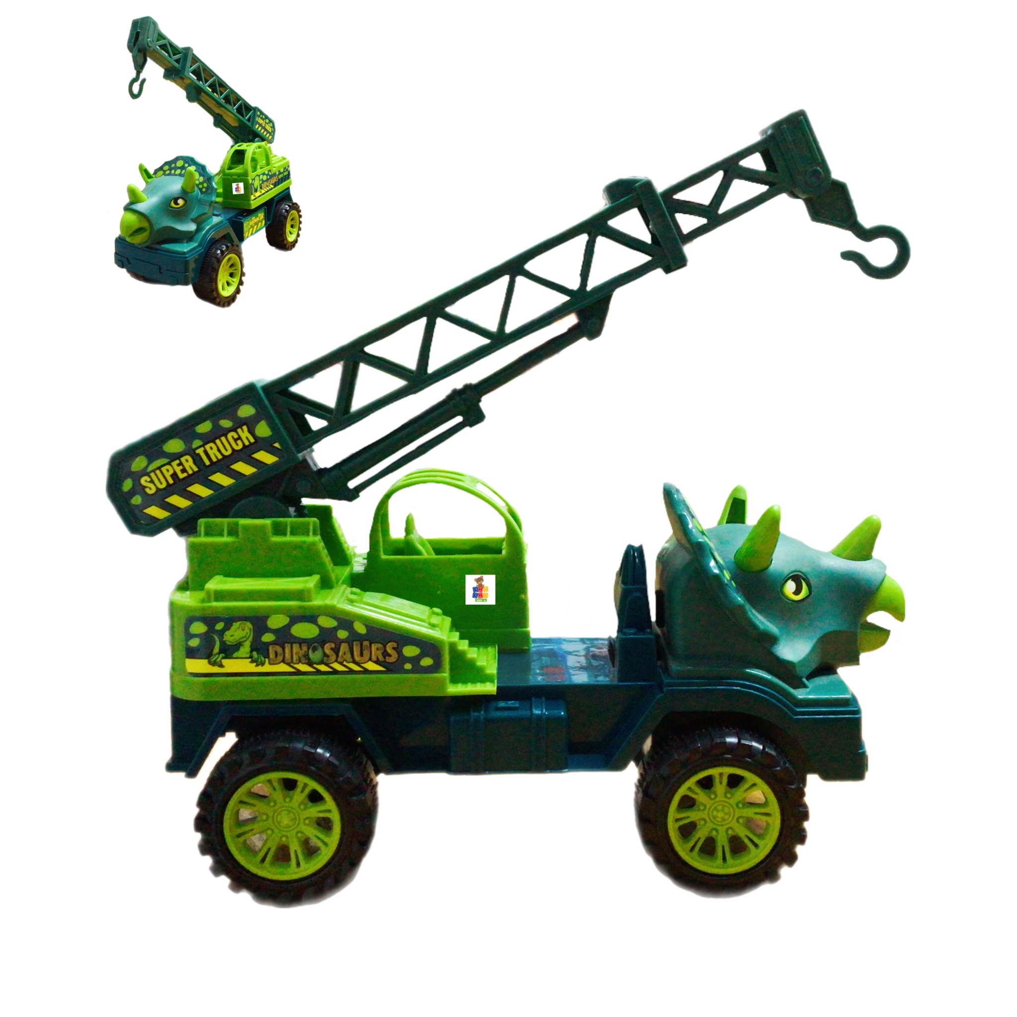 3 Camión Dinosaurio Construcción Carro De Fricción Juguete