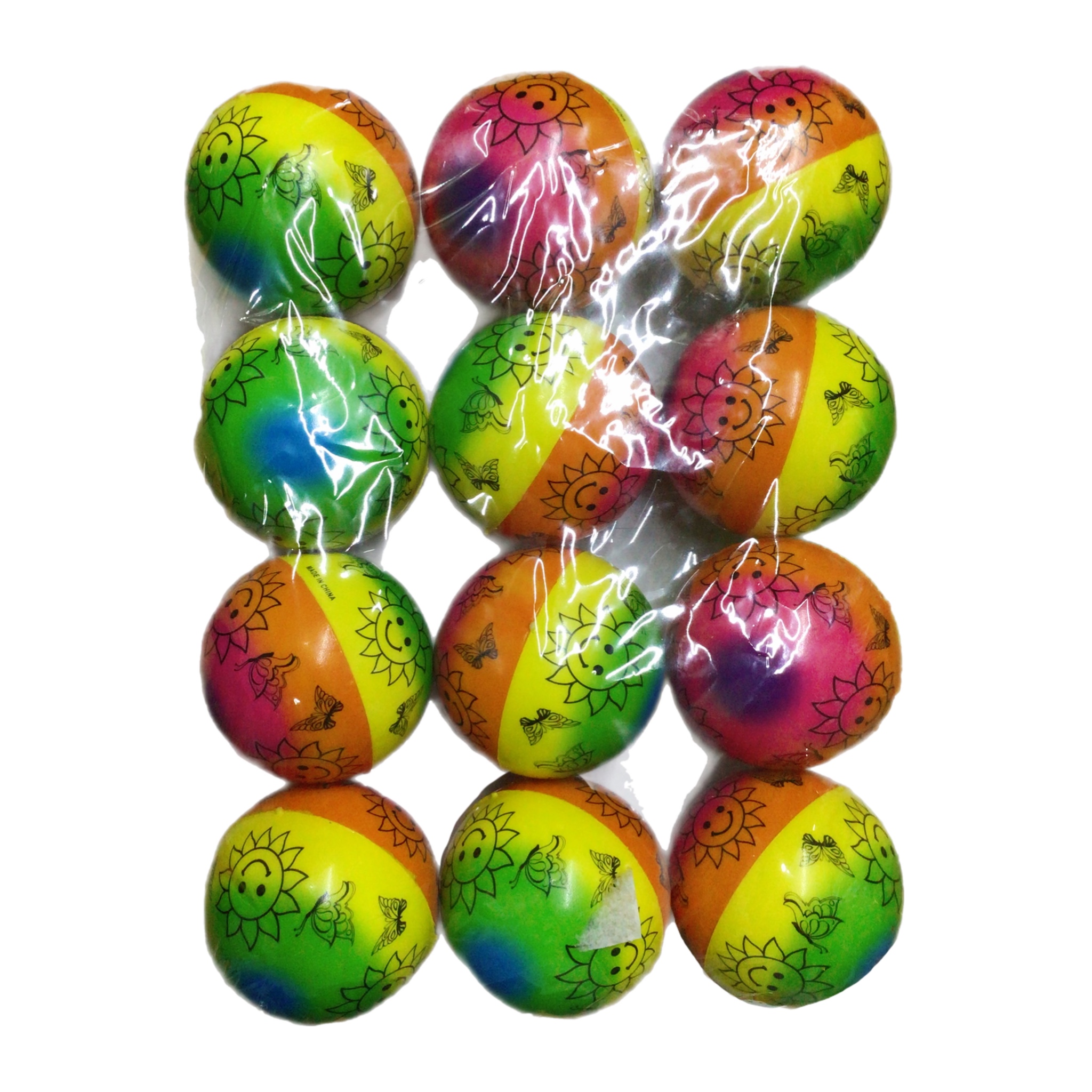 12 Pelota Anti Estrés Varios Modelos Relax Fiesta 6cm