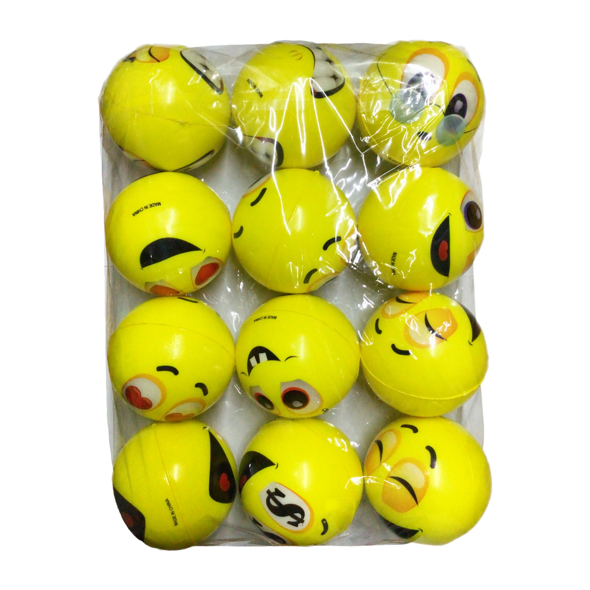 12 Pelota Anti Estrés Varios Modelos Relax Fiesta 6cm