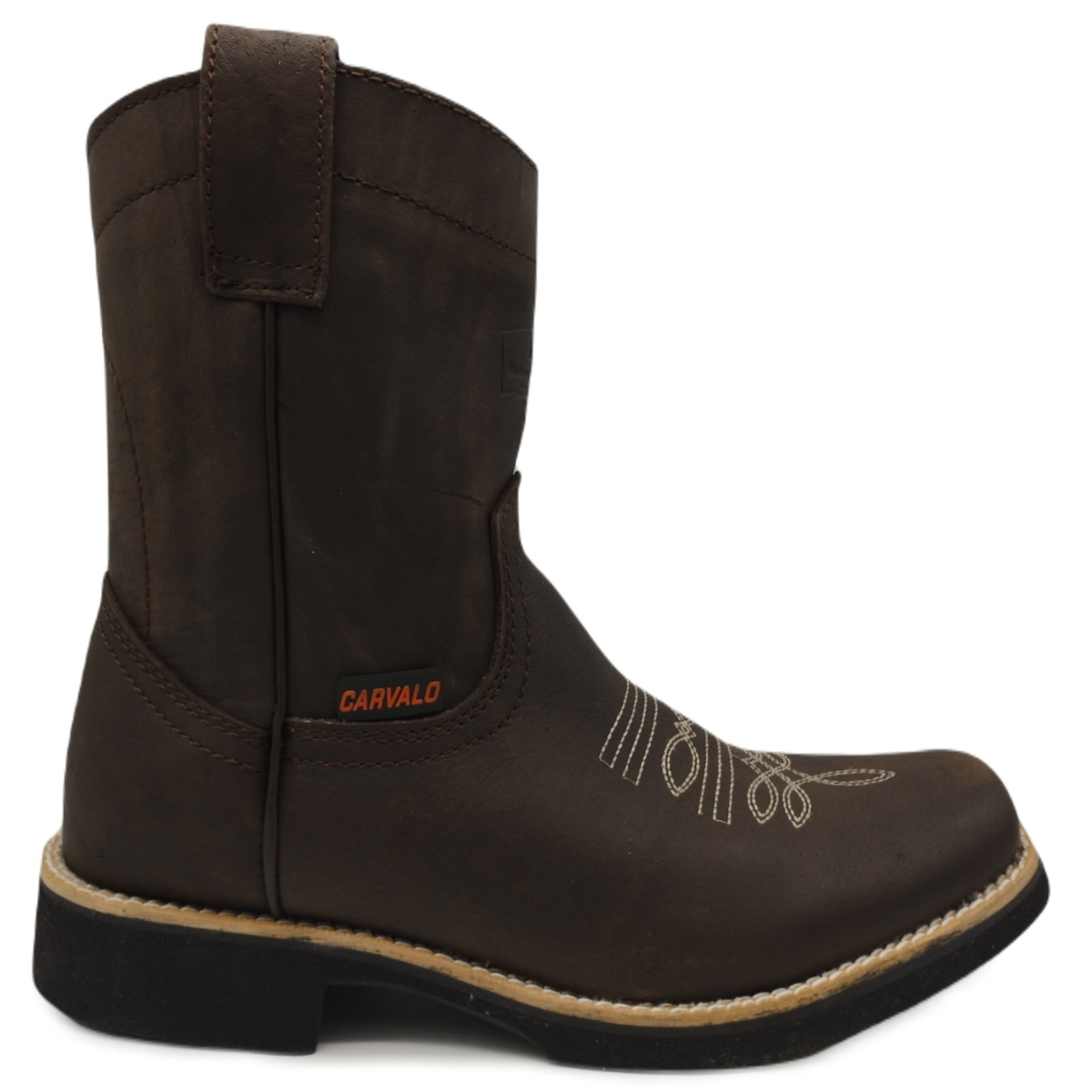 Botas Altas de Piel Cosidas Bordadas estilo Vaquero o Trabajo 9035