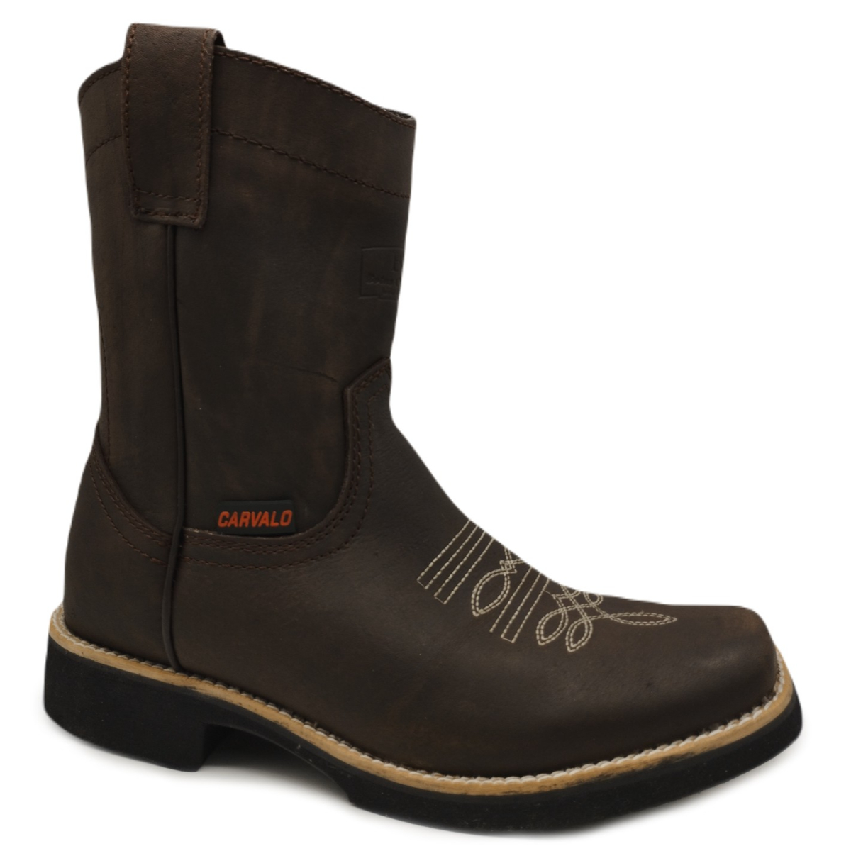 Botas Altas de Piel Cosidas Bordadas estilo Vaquero o Trabajo 9035