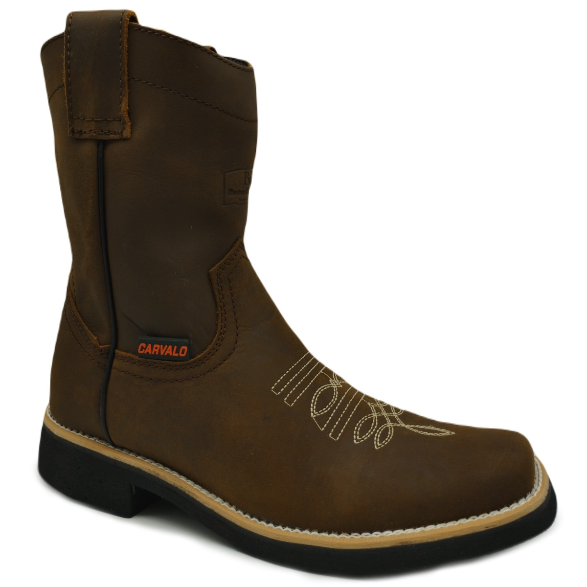 Botas Altas de Piel Cosidas Bordadas estilo Vaquero o Trabajo 9035