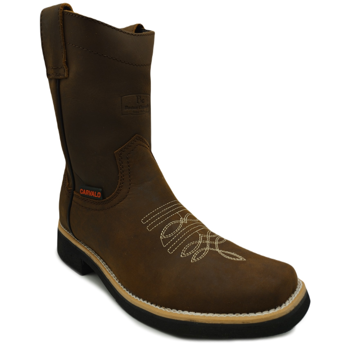 Botas Altas de Piel Cosidas Bordadas estilo Vaquero o Trabajo 9035