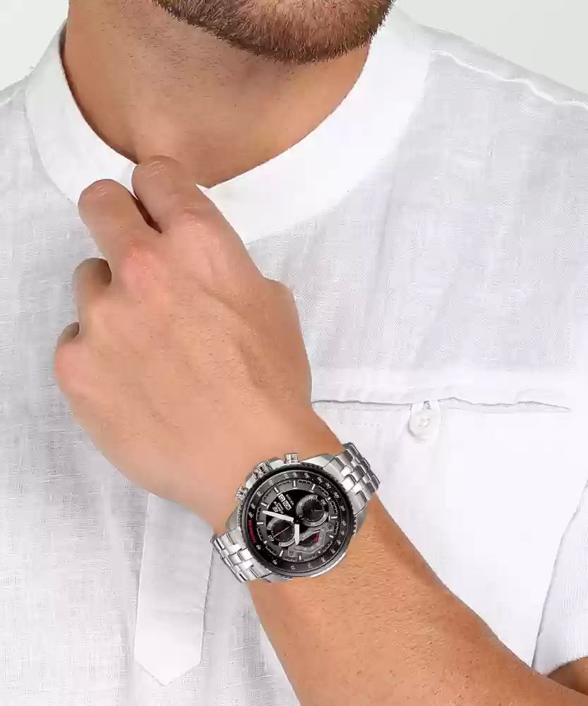 Reloj para Hombre Casio Edifice Deportivo Ef-558d-1a Cronógrafo acero inoxidable resistente al agua