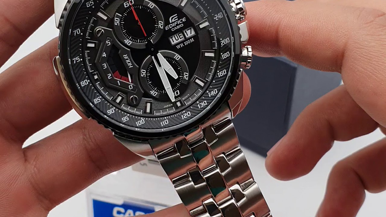 Reloj para Hombre Casio Edifice Deportivo Ef-558d-1a Cronógrafo acero inoxidable resistente al agua