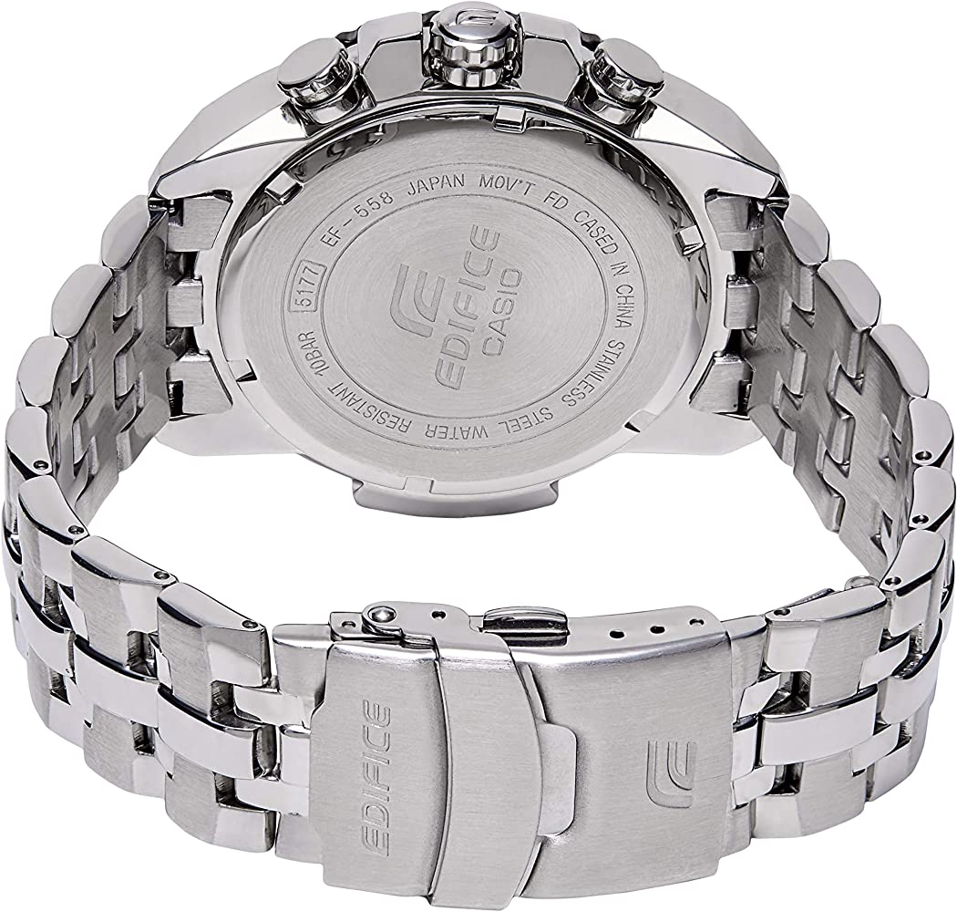 Reloj para Hombre Casio Edifice Deportivo Ef-558d-1a Cronógrafo acero inoxidable resistente al agua
