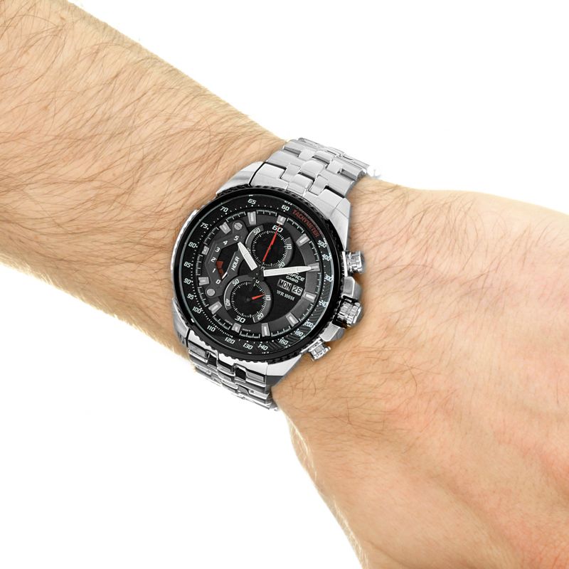 Reloj para Hombre Casio Edifice Deportivo Ef-558d-1a Cronógrafo acero inoxidable resistente al agua