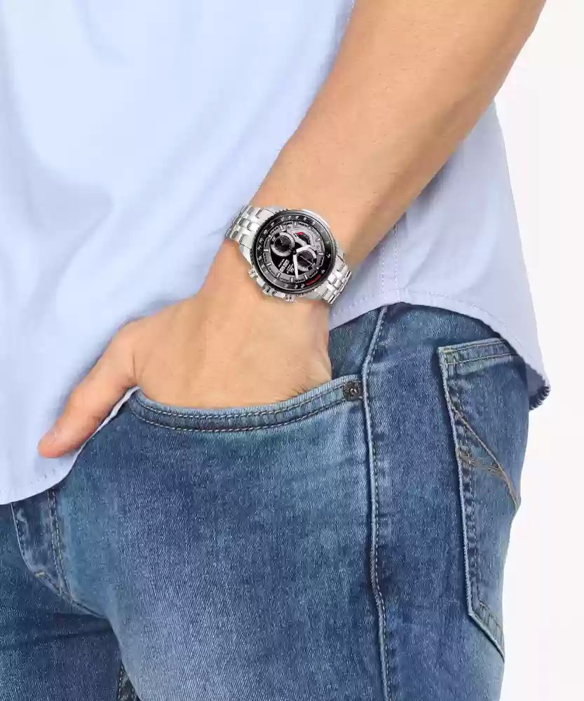 Reloj para Hombre Casio Edifice Deportivo Ef-558d-1a Cronógrafo acero inoxidable resistente al agua