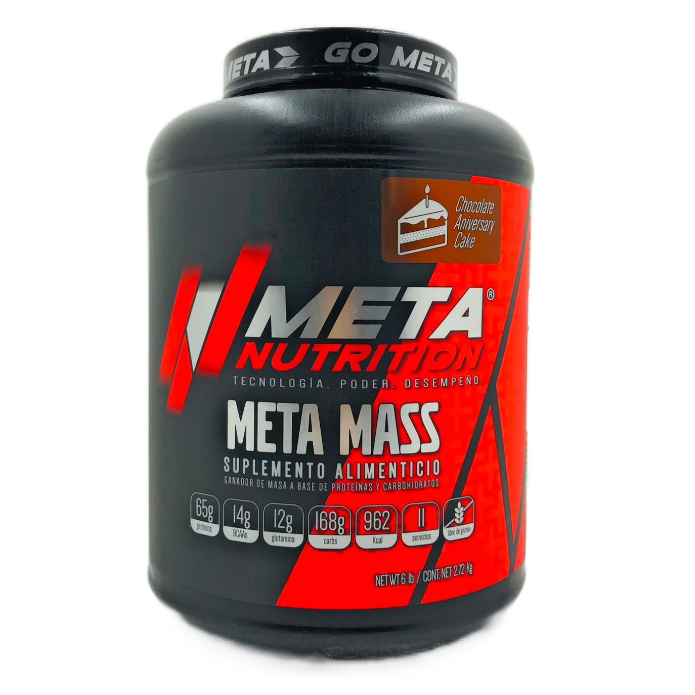 Meta Mass 6 Libras Sabor Pastel De Chocolate Aniversario Meta Nutrition