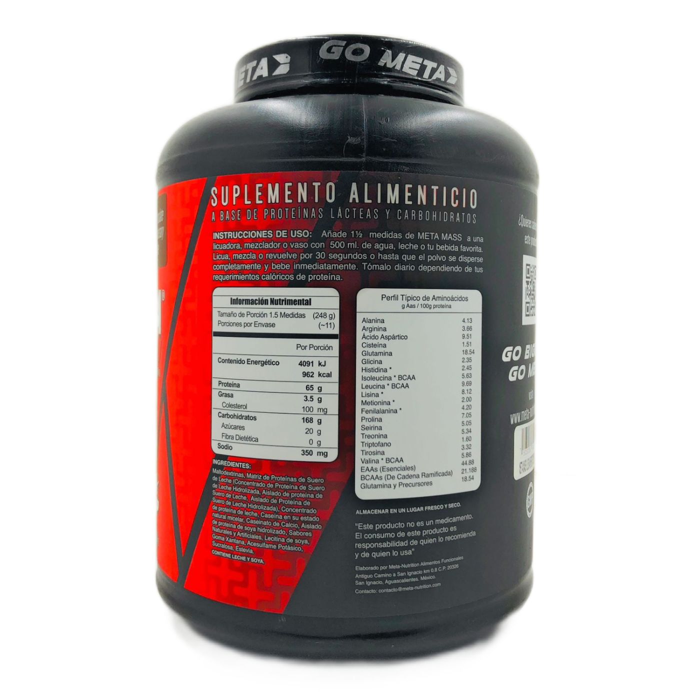 Meta Mass 6 Libras Sabor Pastel De Chocolate Aniversario Meta Nutrition