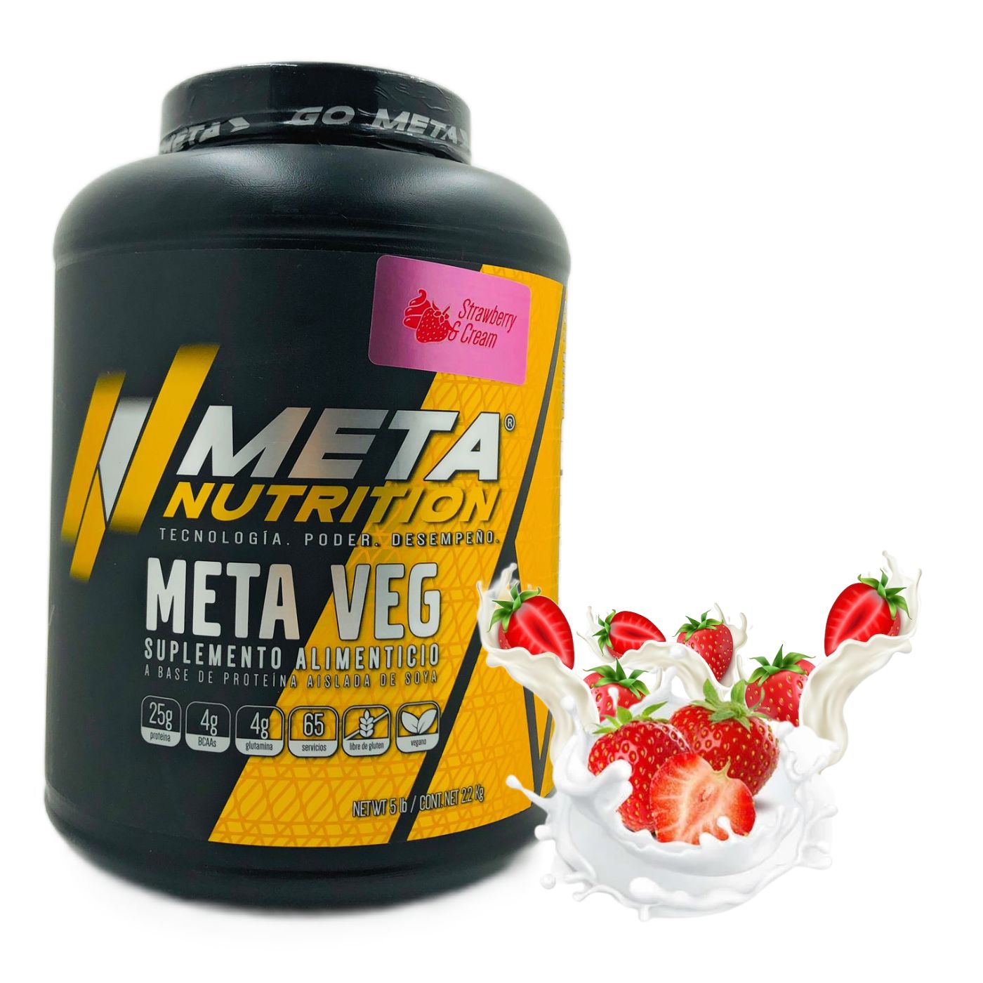 Meta Veg 5 Libras Sabor Fresas y Crema Meta Nutrition
