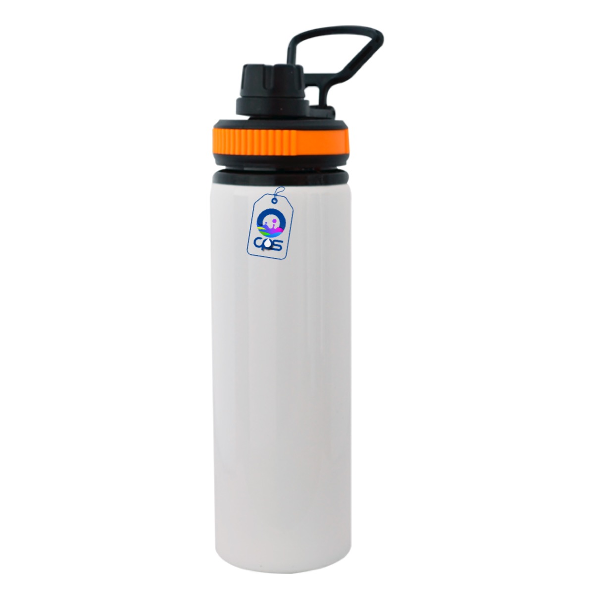 Botella deportiva de 750 ml. para sublimación con aro de color (10 piezas)..