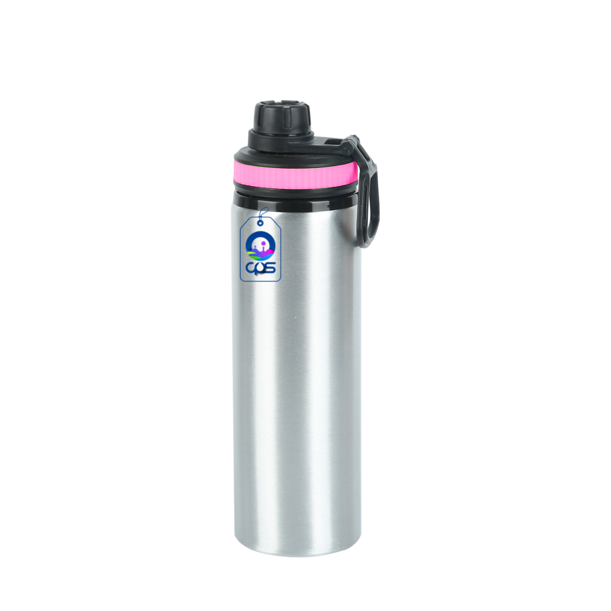 Botella deportiva de 750 ml. para sublimación con aro de color (10 piezas)..