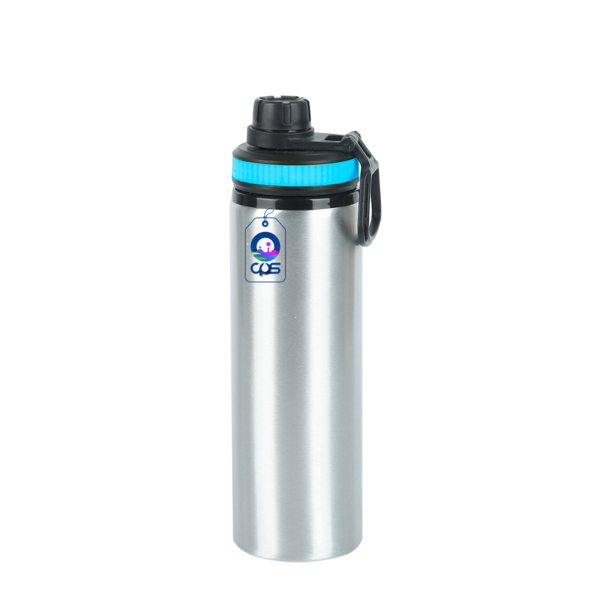 Botella deportiva de 750 ml. para sublimación con aro de color (10 piezas)..