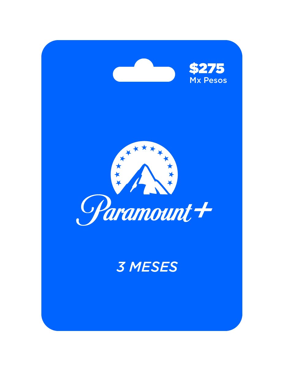 Paramount 3 meses tarjeta prepago, envío de inmediato
